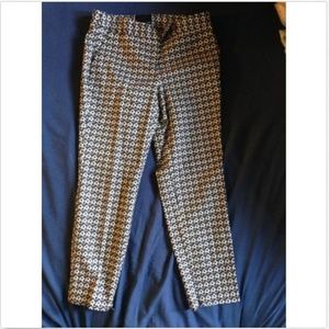 CYNTHIA ROWLEY Cotton Blend Animal Print PantsSZ 4